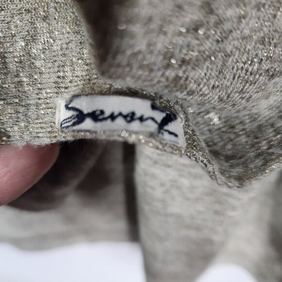 Seven7 Short Sleeve Top Tunic Sweater Size L - Picture 5 of 8